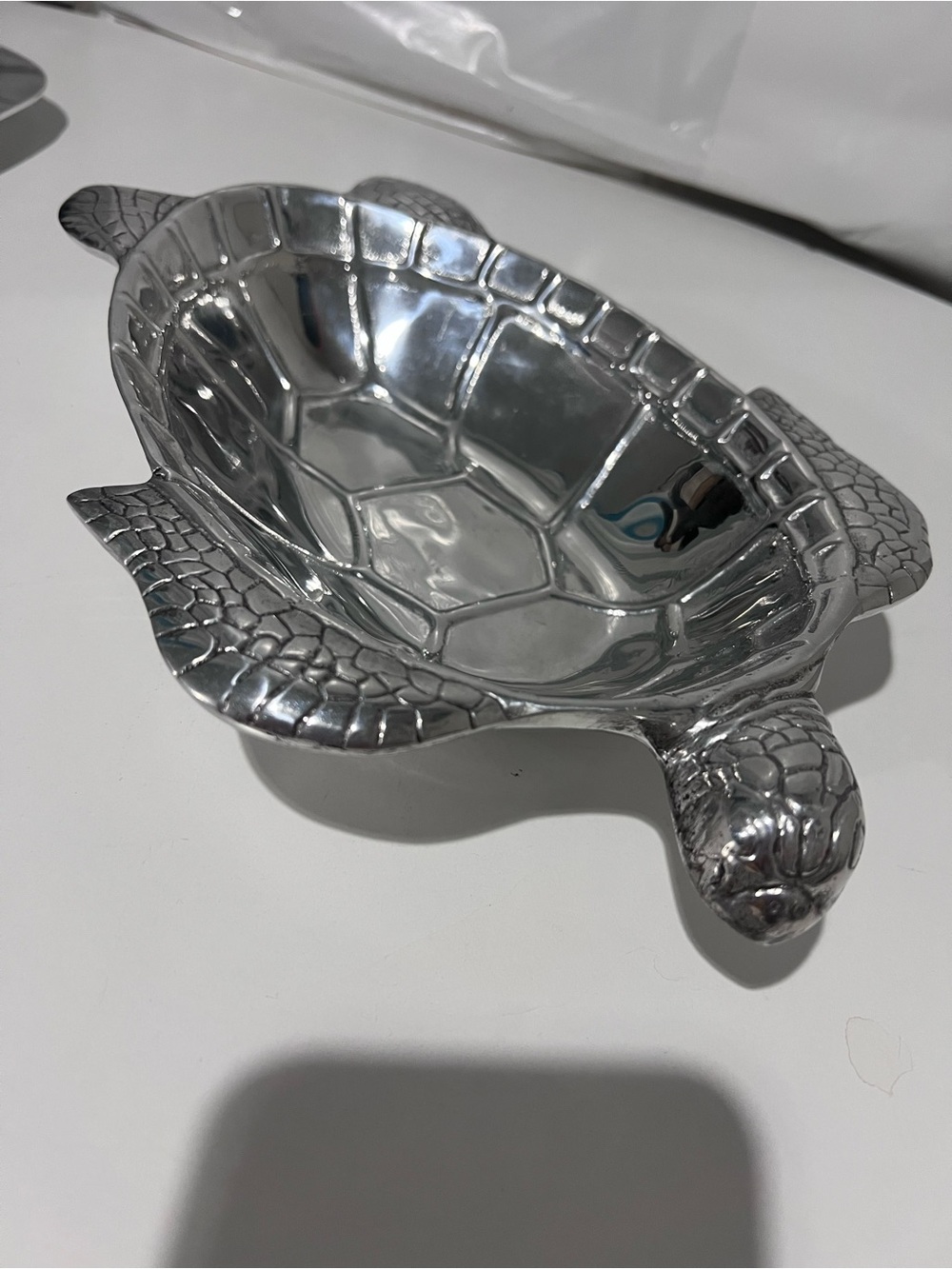 Cast Aluminum Sea Turtle Serving Tray Bowl Coastal Nautical Decor Model 6545